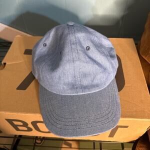 Blue and grey ons hat